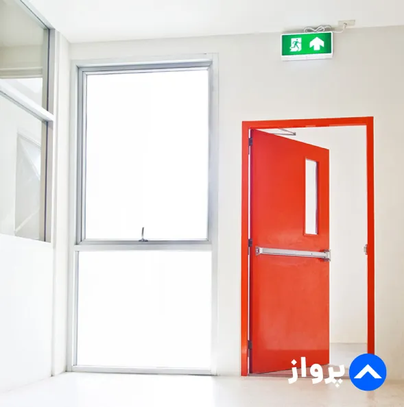 درب ضد حریق شیشه ای