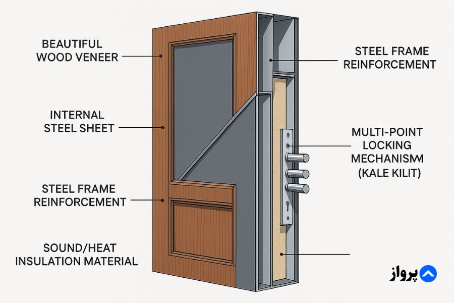 اناتومی درب ضد سرقت